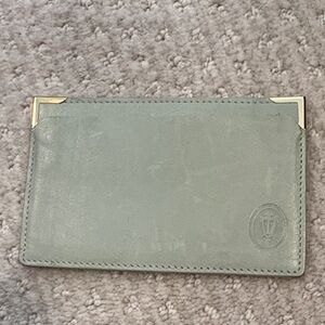 Valextra Leather Card Sleeve with Gold Corner Protectors